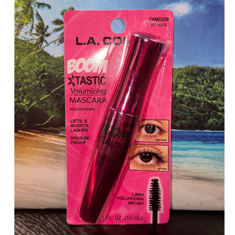L.A. Colors Boom-Tastic Volumizing Mascara Jet Black Smudge Proof 10mL